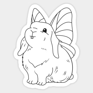 Fairy Bunny - Cute Illustration Sticker